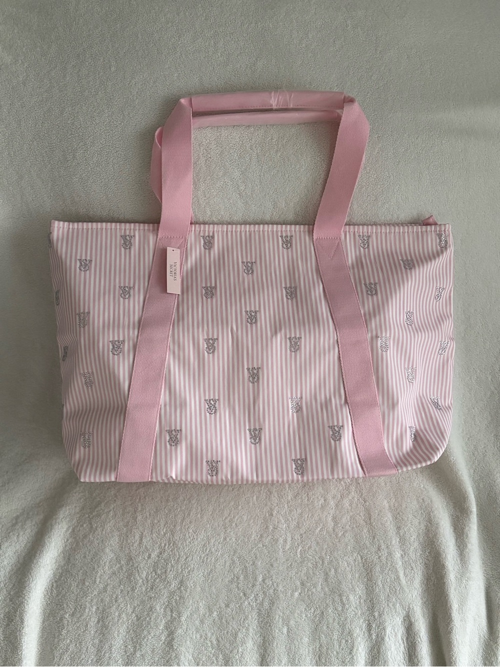 NWT Victoria Secret Large Zippered Tote Bag